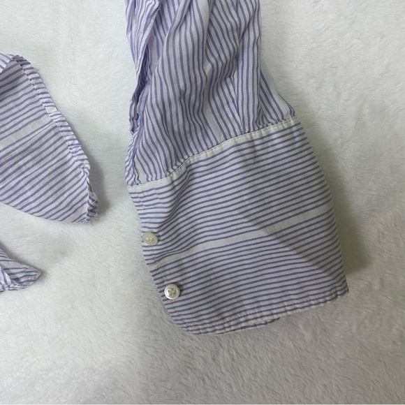 J Crew Striped Button-up Shirt Blouse Sz 12 - Picture 12 of 14